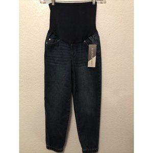 NEW Maternity Jeans Elastic Ankle Size Medium Jogger style denim